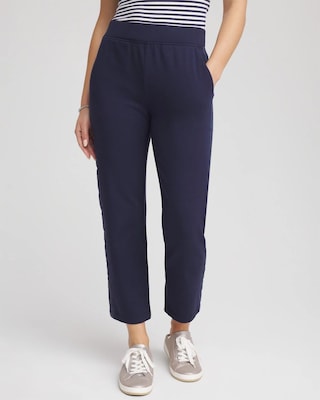 Zenergy® French Terry & Chambray Tapered Pants | Chico's